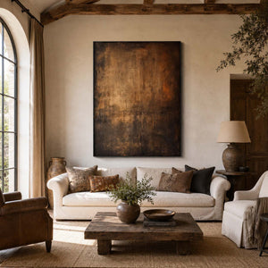 Faded Cadence | Earth‑Toned Textured Abstract Panel