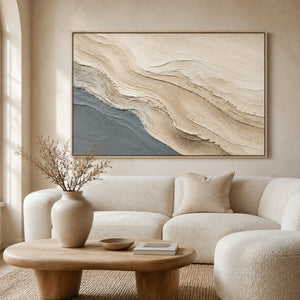 Shore Flow | Neutral Curved Textured Wall Piece