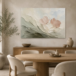 Petal Whisper | Soft‑Toned Textured Wall Art