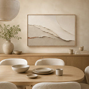 Soft Strata | Neutral Textured Abstract Art
