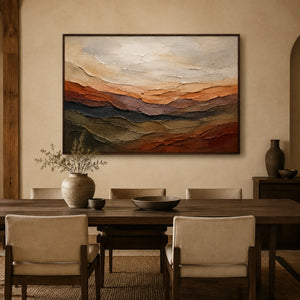 Ochre Terrain | Warm Earth‑Toned Layered Textured Wall Art