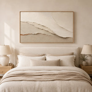 Soft Strata | Neutral Textured Abstract Art