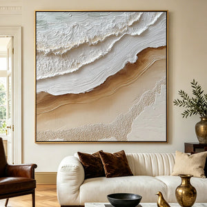 3D Textured Art | Coastal Foam Lines