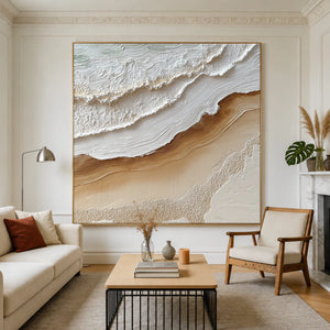 3D Textured Art | Coastal Foam Lines
