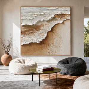 3D Textured Art | Sand and Sea Edge