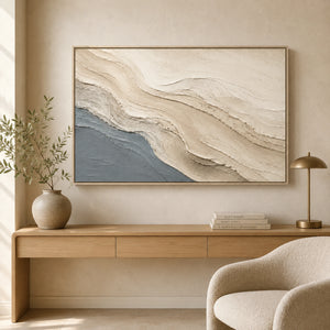 Shore Flow | Neutral Curved Textured Wall Piece