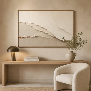 Soft Strata | Neutral Textured Abstract Art