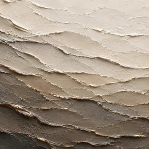 Distant Ridges | Neutral Multi‑Tone Textured Abstract Wall Piece