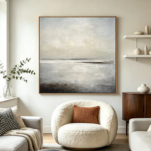 Coastal Oil Painting | Pale Tide