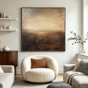 Wabi Sabi Abstract Art | Warm Horizon