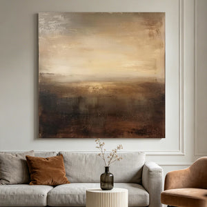Wabi Sabi Abstract Art | Warm Horizon