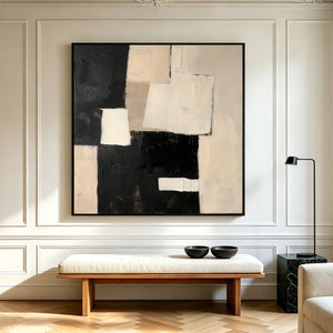 Geometric Abstract Art | Ivory Blocks