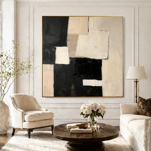 Geometric Abstract Art | Ivory Blocks
