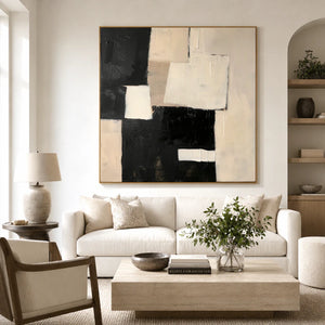 Geometric Abstract Art | Ivory Blocks