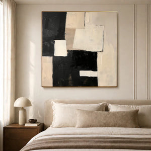 Geometric Abstract Art | Ivory Blocks
