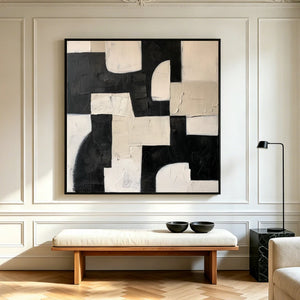 Black and White Abstract Art | Soft Geometry