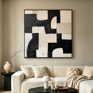 Black and White Abstract Art | Soft Geometry