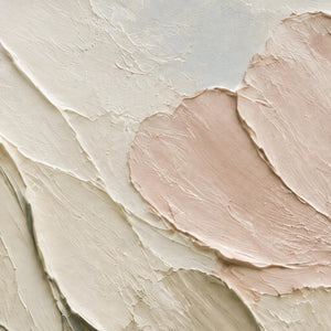 Petal Whisper | Soft‑Toned Textured Wall Art