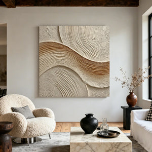 3D Textured Art | Ochre Wave