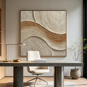 3D Textured Art | Ochre Wave