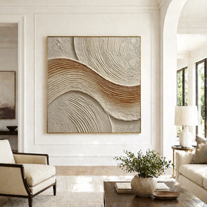 3D Textured Art | Ochre Wave
