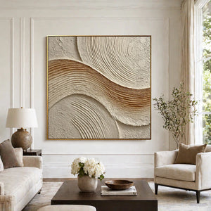 3D Textured Art | Ochre Wave