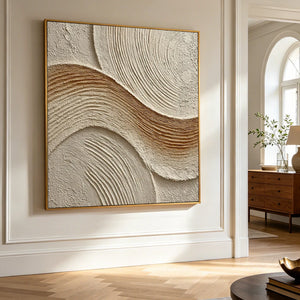3D Textured Art | Ochre Wave