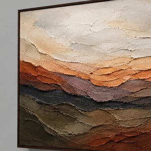 Ochre Terrain | Warm Earth‑Toned Layered Textured Wall Art