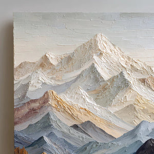 3D Textured Abstract Art | Alpine Forest Peaks