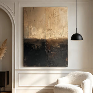 Thick Texture Abstract Painting | Golden Divide