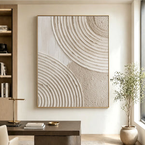 3D Textured Abstract Art | Pale Arc Symmetry