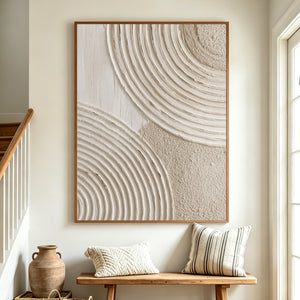 3D Textured Abstract Art | Pale Arc Symmetry