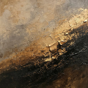 Dark Earth Tone Abstract Texture Art | Dusk City Glow