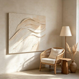 3D Impasto White Textured | Earth Currents
