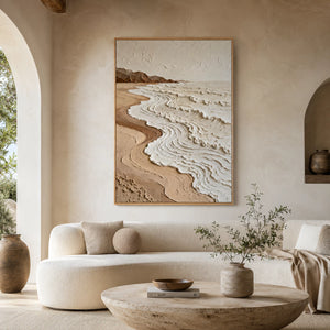 3D Textured Abstract Art | Coastal Tide Shores