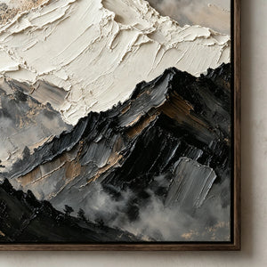 Textured Relief | Snow Capped Mountain Range