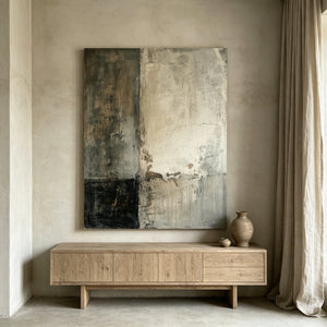 Split Aged Ruin | Wabi‑Sabi Thick Impasto