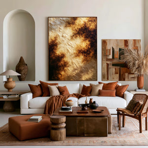 Earthy Textured Haze | Warm Neutral Wall Piece