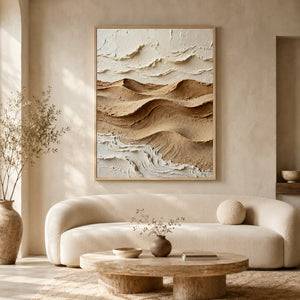3D Textured Abstract Art | Terraced Mountain Swirls