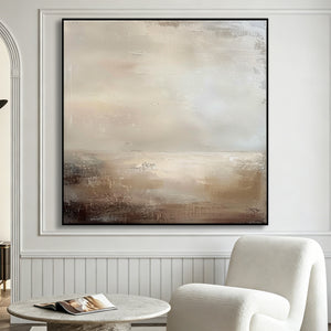 Minimalist Abstract Art | Soft Earth Horizon