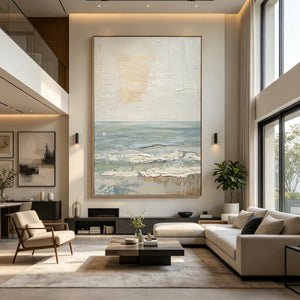 3D Impasto Layer Texture | Coastal Shore Tides