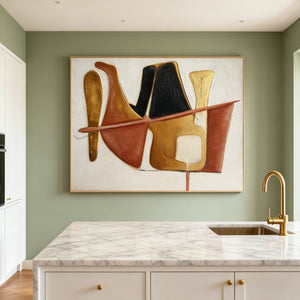 Modern Abstract Art | Gilded Shapes