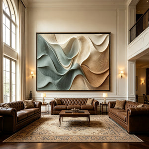 3D Textured Abstract Art | Flowing Wave