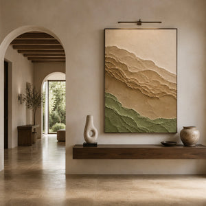 Earthy Wave Terrain｜wabi sabi texture art