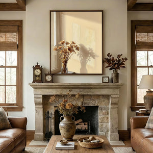 Warm Tone Still Life Painting | Window Floral Shadow