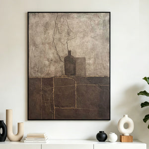 Earth Tone Textured Still Life Art | Quiet Stillness