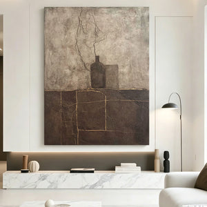 Earth Tone Textured Still Life Art | Quiet Stillness