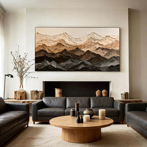 Earth‑Tone Ridges | Textured Mountain Layers