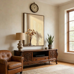 Warm Tone Still Life Painting | Window Floral Shadow