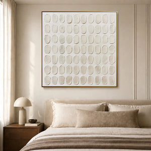 3D Textured Art | Raised Cream Pattern